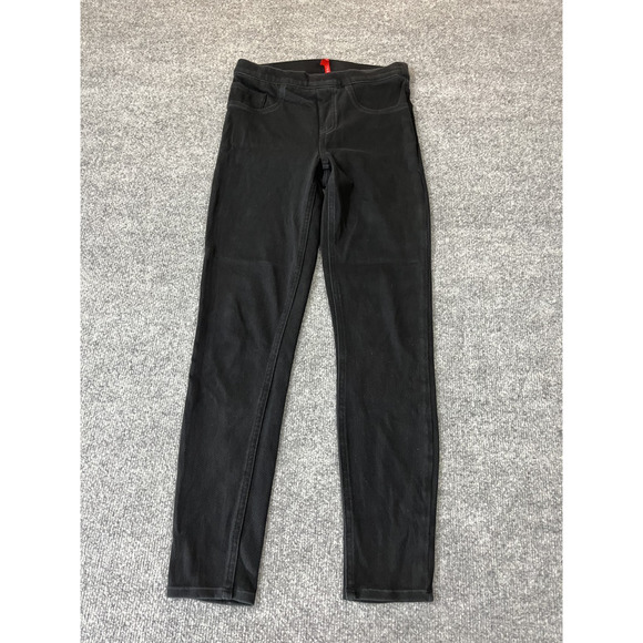 Spanx Jean-ish Ankle Denim Jeggings S Shaping Slimming Y2K Chic Black Stretch - Picture 1 of 13